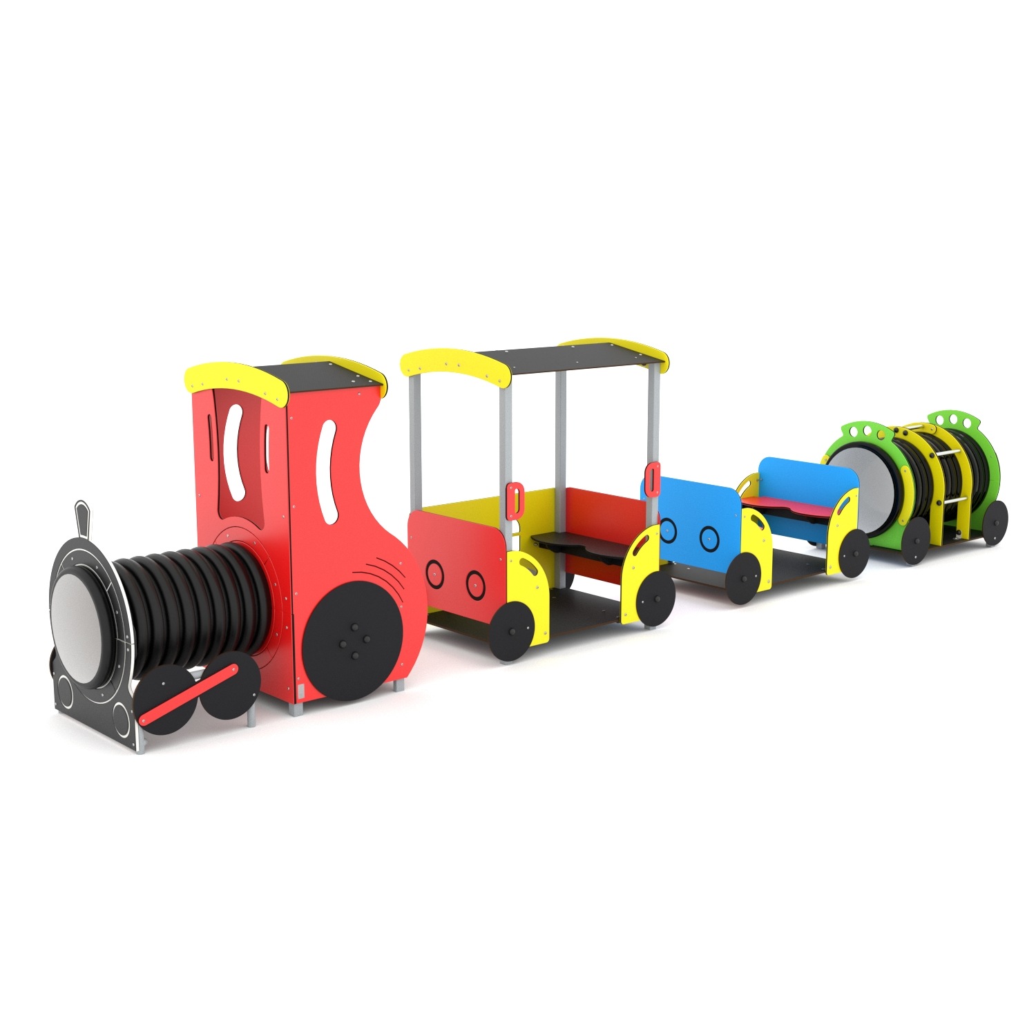 Spielgerät Lok mit 3 Waggons