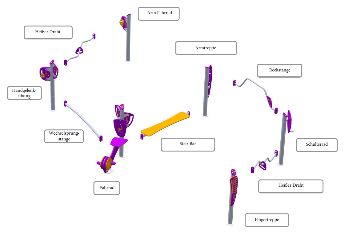 Fitnessstation Zick Zack V4A 
